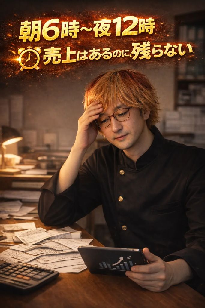 朝6時〜夜12時 売上はあるのに残らない