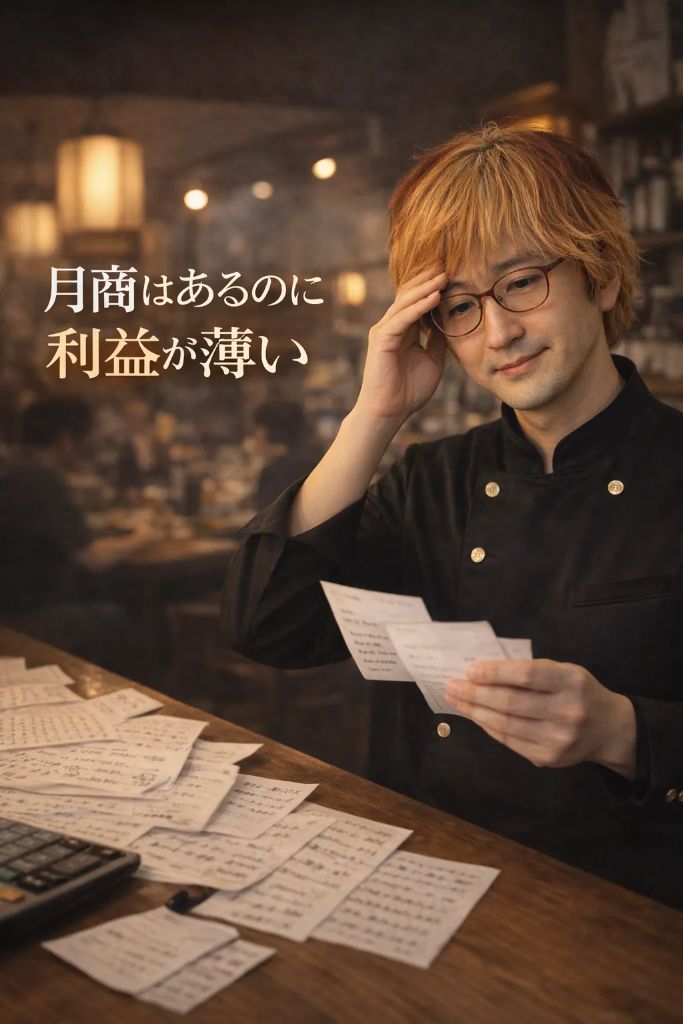 月商はあるのに利益が薄い